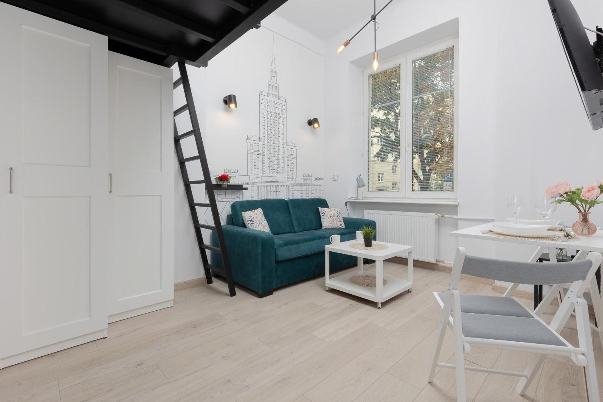 Aleja Wyzwolenia Studio with Mezzanine Warsaw Downtown by Noclegi Renters Extérieur photo